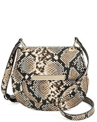 Mossimo Faux Leather Snake Print Saddle Crossbody Handbag