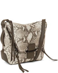 Kooba Gwenyth Snake Print Leather Crossbody Bag Natural