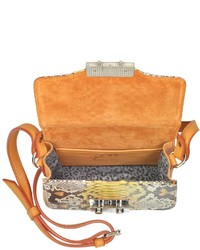 Ghibli Orange Python And Leather Mini Crossbody Bag