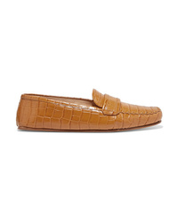 Gabriela Hearst Brodie Croc Effect Leather Loafers