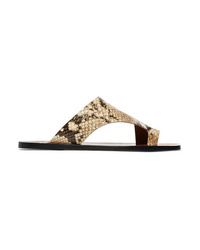 Atp Atelier Roma Snake Effect Leather Sandals