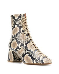 BY FA R Snake Print Ankle Boots