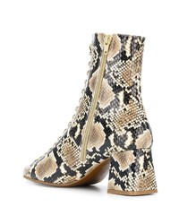 BY FA R Snake Print Ankle Boots