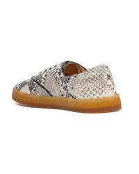 Gabriela Hearst Marcello Snake Effect Leather Sneakers