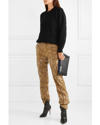 Hillier Bartley Snake Effect Faux Leather Straight Leg Pants