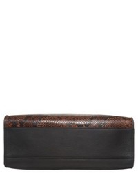 Marc Jacobs The Snake Grind Leather Tote Brown