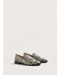 Violeta BY MANGO Snake Design Loafers
