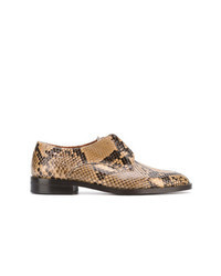 Tan Snake Oxford Shoes