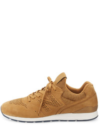 New Balance 696 Deconstructed Lace Up Sneaker Beige