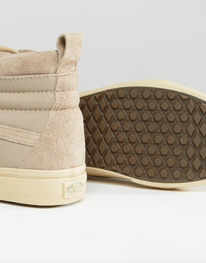 Vans Sk8 Hi Mte Sneakers In Beige Va33txlr5 68 Asos Lookastic