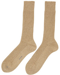 Tom Ford Brown Rib Socks