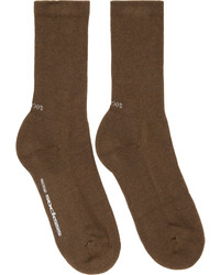 SOCKSSS Two Pack Beige Brown Socks