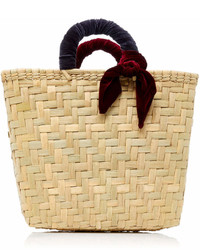 Donni Mo Donni Straw And Velvet Large Basket Bag