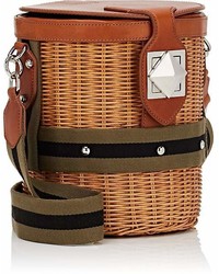Sonia Rykiel Le Jardin Wicker Leather Bucket Bag