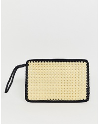 ASOS DESIGN Straw Clutch Bag With Handle