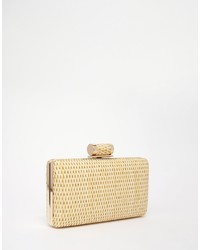 Vintage Styler Woven Straw Box Clutch Bag