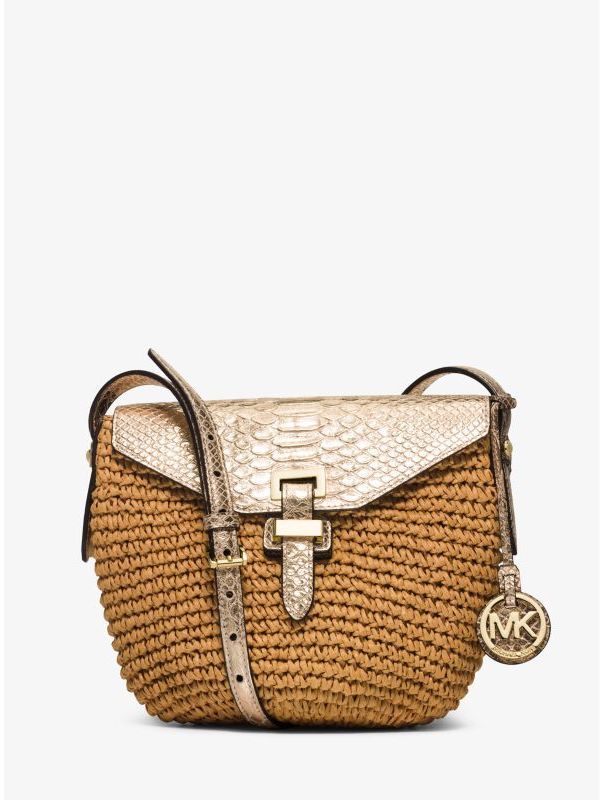 mk straw bag