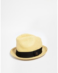 Brixton Castor Straw Fedora Hat