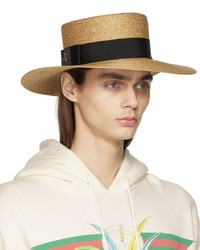 Gucci Gold Black Lam Papier Hat