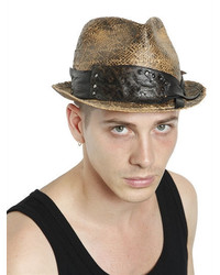 Möve Studded Hatband Vintage Effect Straw Hat