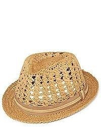 jcpenney Scalatm Woven Straw Fedora Big Tall