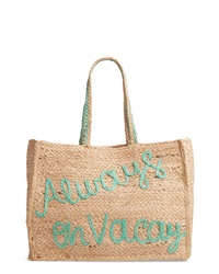 Shiraleah Always On Vacation Jute Tote