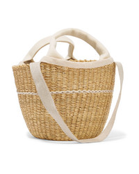 Muun Elisa Straw And Cotton Canvas Tote