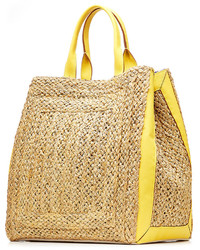 Emilio Pucci Straw Tote With Leather