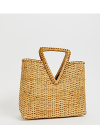 Ellen & James Ziggy Handmade Woven Straw Basket Bag