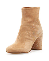 Tan Studded Ankle Boots