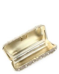 Judith Leiber Smooth Rectangle Studded Crystal Clutch