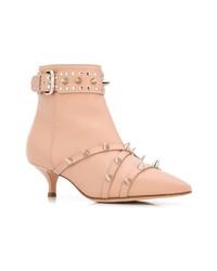 RED Valentino Red Studded Ankle Boots