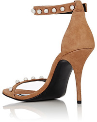 Alexander Wang Antonia Studded Suede Ankle Strap Sandals