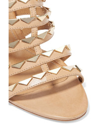 Schutz Embellished Leather Sandals