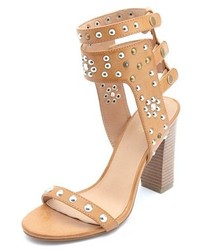 Charlotte Russe Studded Strappy Ankle Cuff High Heels