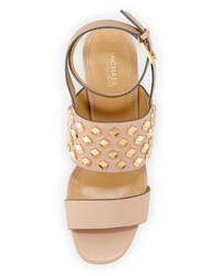 MICHAEL Michael Kors Michl Michl Kors Valencia Studded Leather Sandal Oyster