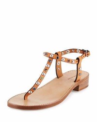 Isabel Marant Lith Studded Thong Sandal Natural