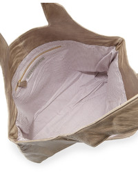 Lauren Merkin Scarlett Studded Leather Tote Bag Taupe