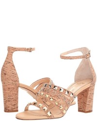 Jerome C. Rousseau Cork Studded Ankle Strapped Heel High Heels