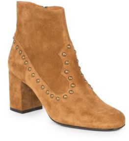 studded suede ankle boots