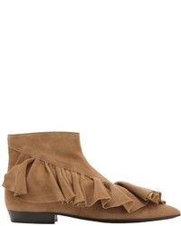 J.W.Anderson 10mm Ruffle Suede Ankle Boots