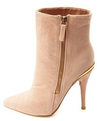Charlotte Russe Anne Michelle Gold Embellished High Heel Booties