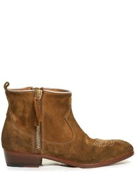 Golden Goose Deluxe Brand Anouk Western Distressed Suede Ankle Boots