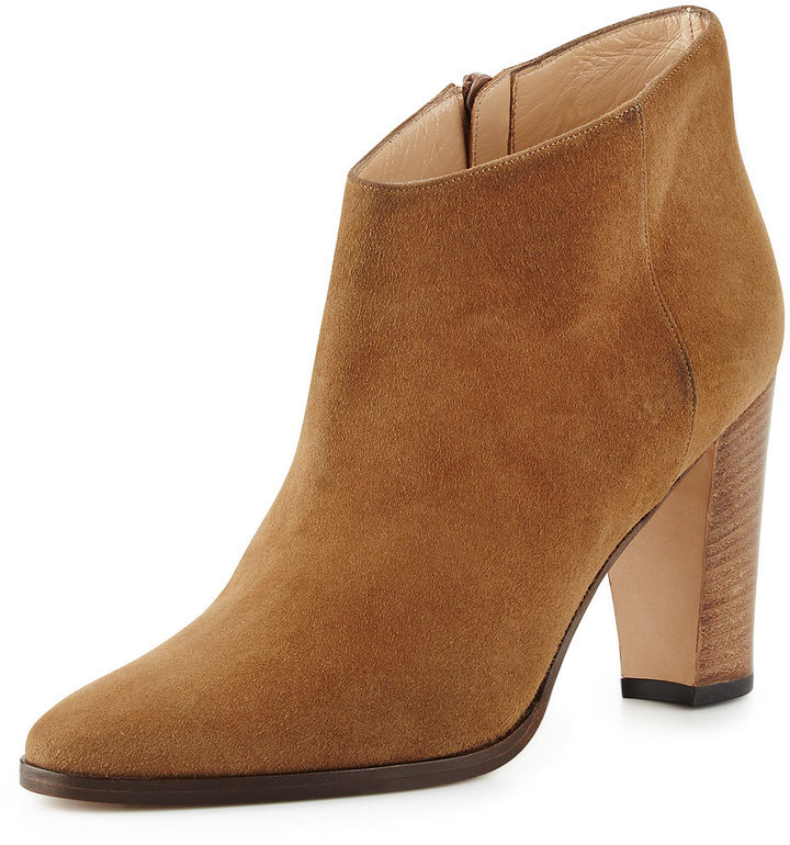 low cut suede ankle boots