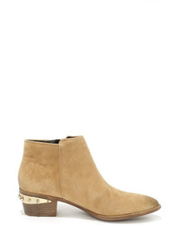 Sam Edelman Circus By Holt Camel Suede Leather Ankle Boots
