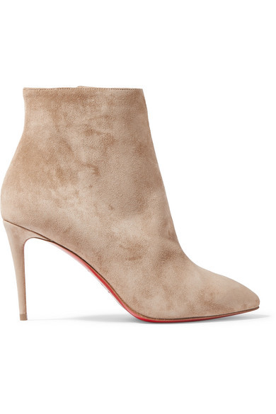 Christian Louboutin Eloise 85 Suede Ankle Boots, $995 | NET-A 