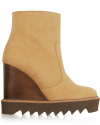 Stella McCartney Faux Suede Wedge Boots