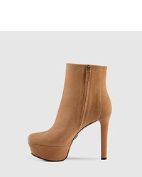 Gucci Leila Suede Platform Ankle Boot
