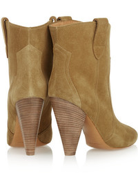 Etoile Isabel Marant Isabel Marant Toile Roxann Suede Ankle Boots Tan