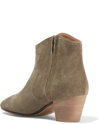 Etoile Isabel Marant Isabel Marant Toile The Dicker Suede Ankle Boots Beige